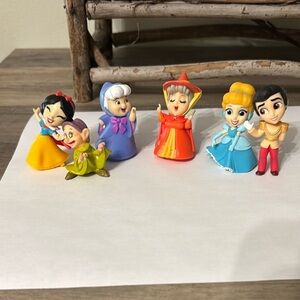 DISNEY PRINCESS COMIC PVC FIGURES PRE OWNED NO STANDS